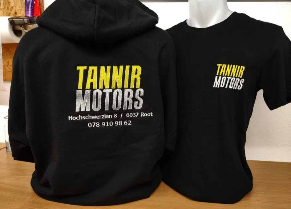 Bestickte Textilien für Tannir Motors